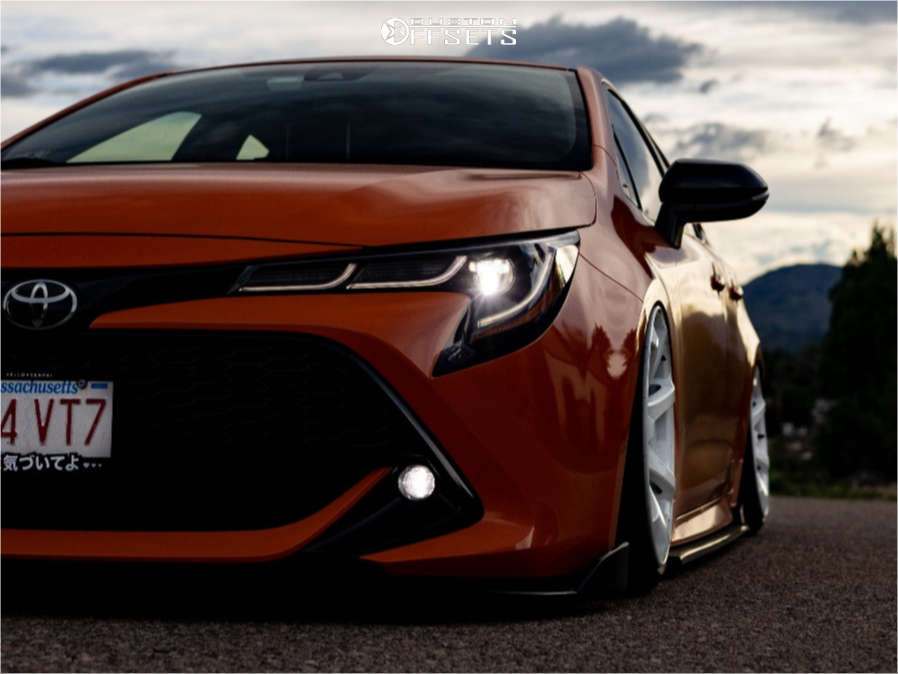 2019 Toyota Corolla with 18x9 25 Cosmis Racing Mr7 and 215/30R18 ...