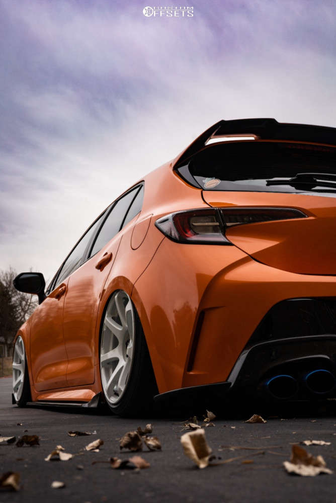 2019 Toyota Corolla with 18x9 25 Cosmis Racing Mr7 and 215/30R18 ...