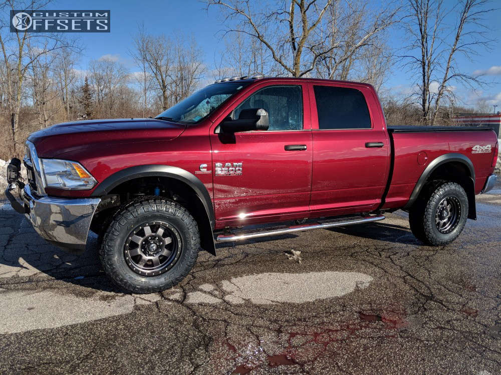 2017 Ram 2500 with 18x9 1 Fuel Trophy and 295/70R18 Nitto Ridge ...