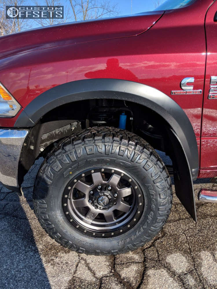 2017 Ram 2500 with 18x9 1 Fuel Trophy and 295/70R18 Nitto Ridge ...