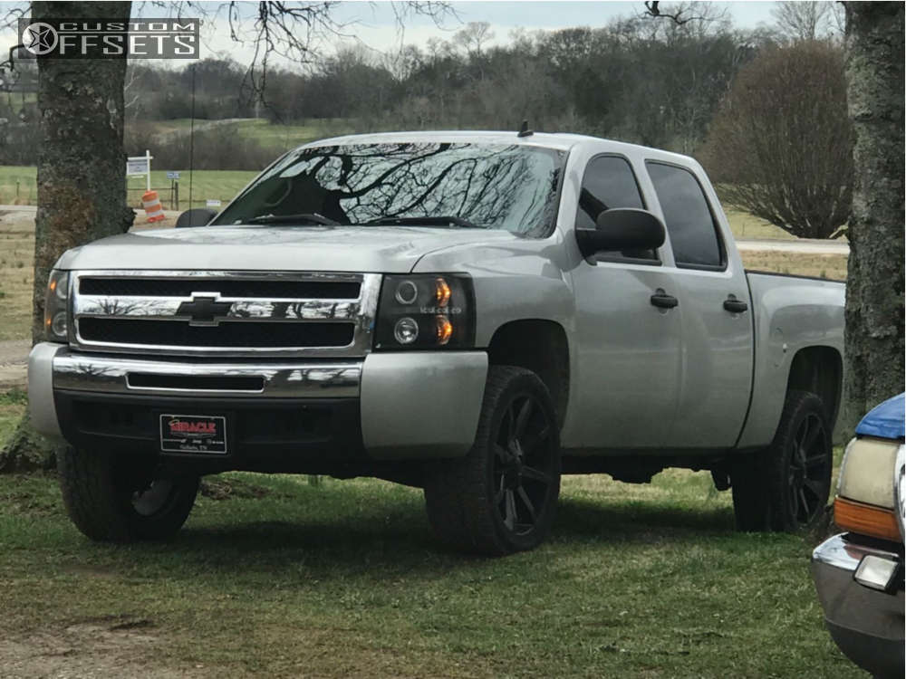 2010 Chevrolet Silverado 1500 with 22x9.5 15 KMC Slide and 305/45R22 ...