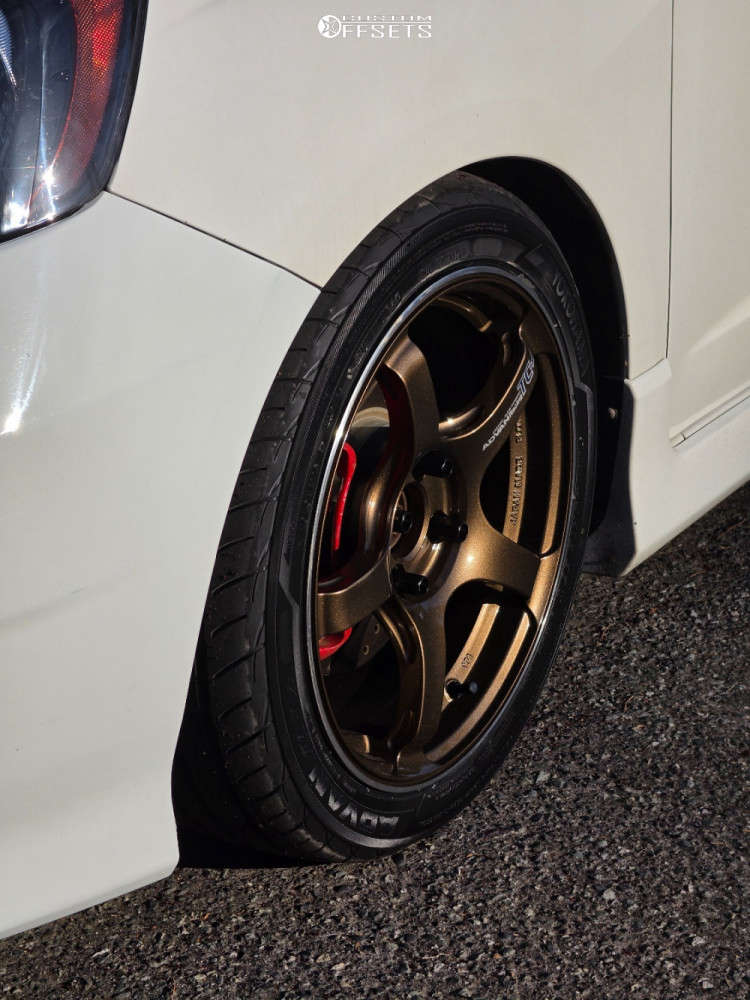 2009 Honda Fit with 16x7 42 Advan Racing Tc4 and 205/45R16