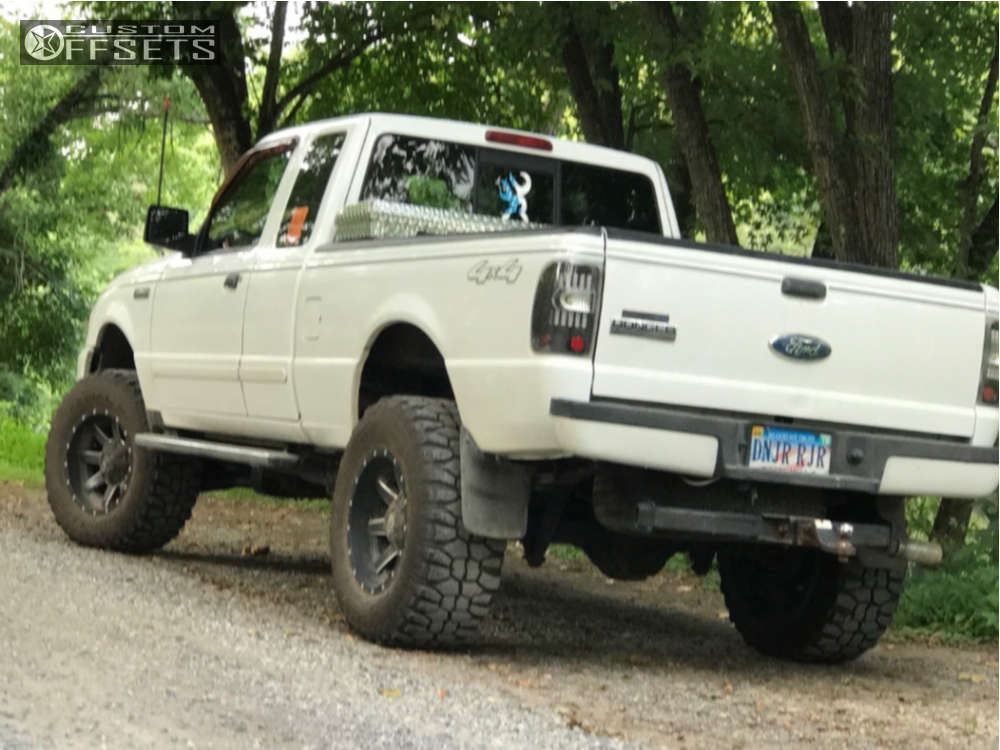 2008 Ford Ranger with 17x10 -24 Fuel Maverick and 33/12.5R17 Mud Claw ...