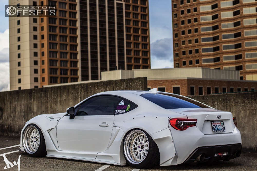 2017 Toyota 86 with 18x10 -14 Work VS XX and 225/40R18 Federal 595