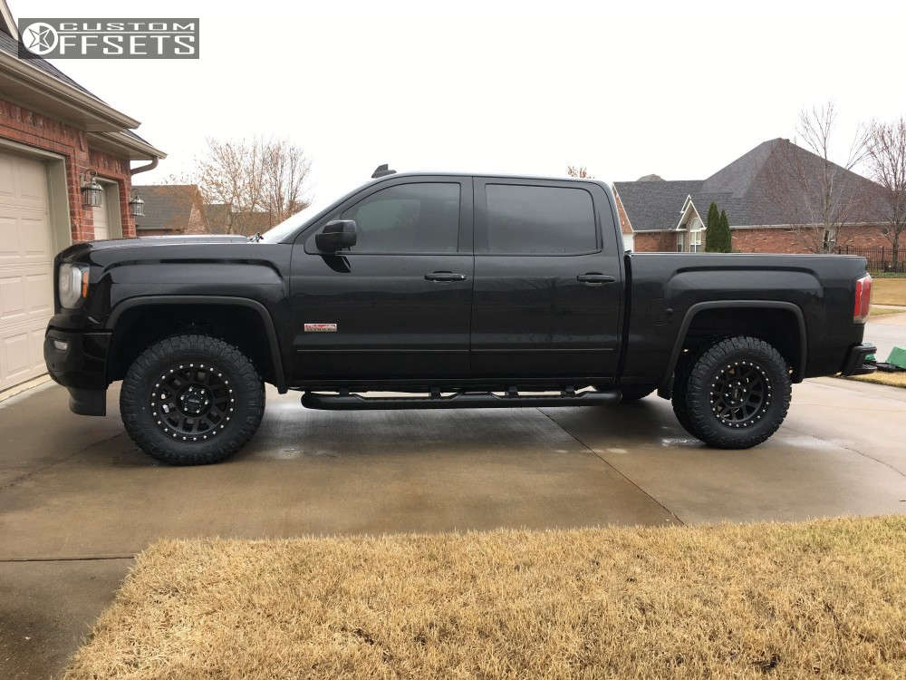 2017 Gmc Sierra 1500 Wheel Offset Slightly Aggressive Leveling Kit 362628 Custom Offsets