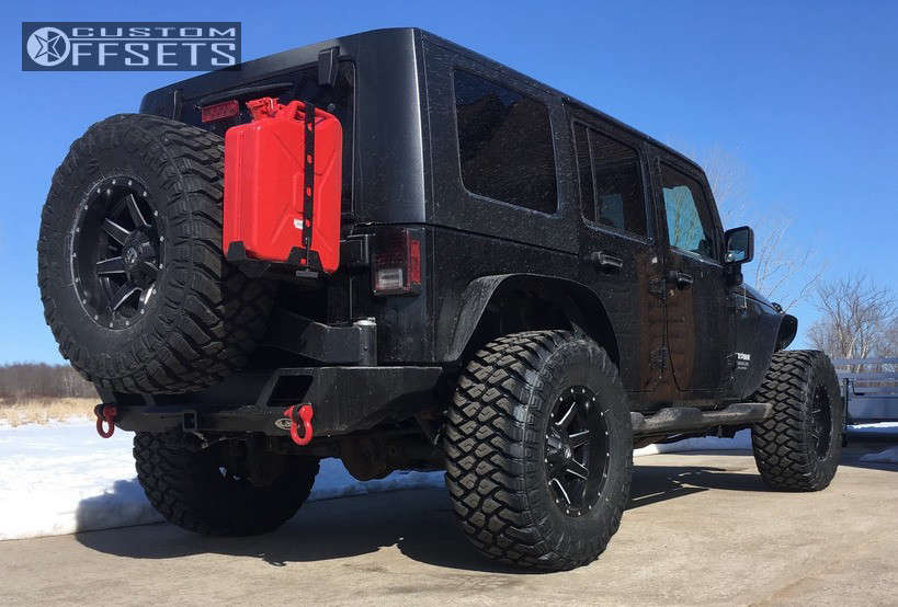 2010 Jeep Wrangler with 17x10 24 Fuel Maverick and 35/13.5R17 Maxxis