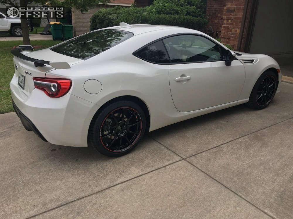 2017 Subaru BRZ with 18x8.5 44 Volk Ze40 and 225/40R18 Michelin
