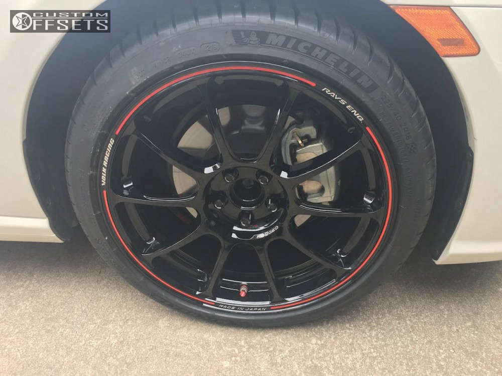 2017 Subaru BRZ with 18x8.5 44 Volk Ze40 and 225/40R18 Michelin