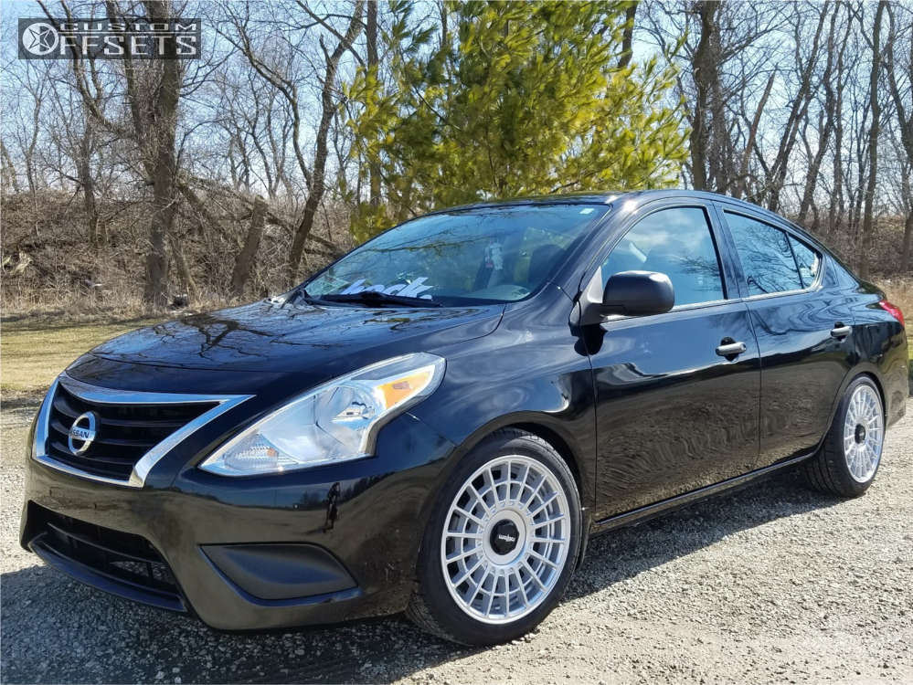 2015 Nissan Versa with 17x8 30 Rotiform Lasr and 215/45R17 Cooper Cs5