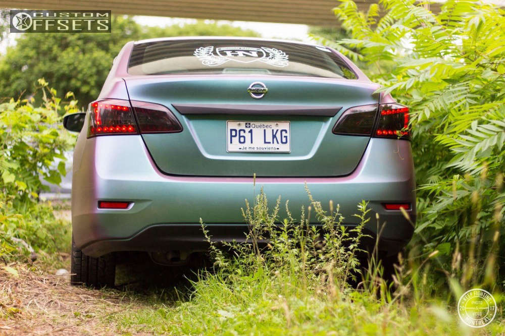 2013 Nissan Sentra with 18x8.5 30 ESR Sr02 and 225/40R18 Cooper Zeon ...
