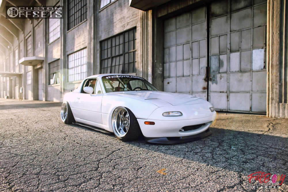 1990 Mazda MX-5 Miata with 16x9.5 0 Weds Cerberus and 205/40R16