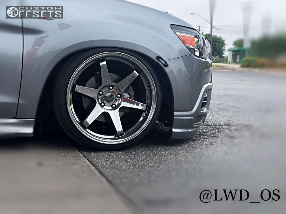 2011 Mitsubishi Outlander Sport with 19x10.5 22 ESR Sr07 and 225/35R19 ...