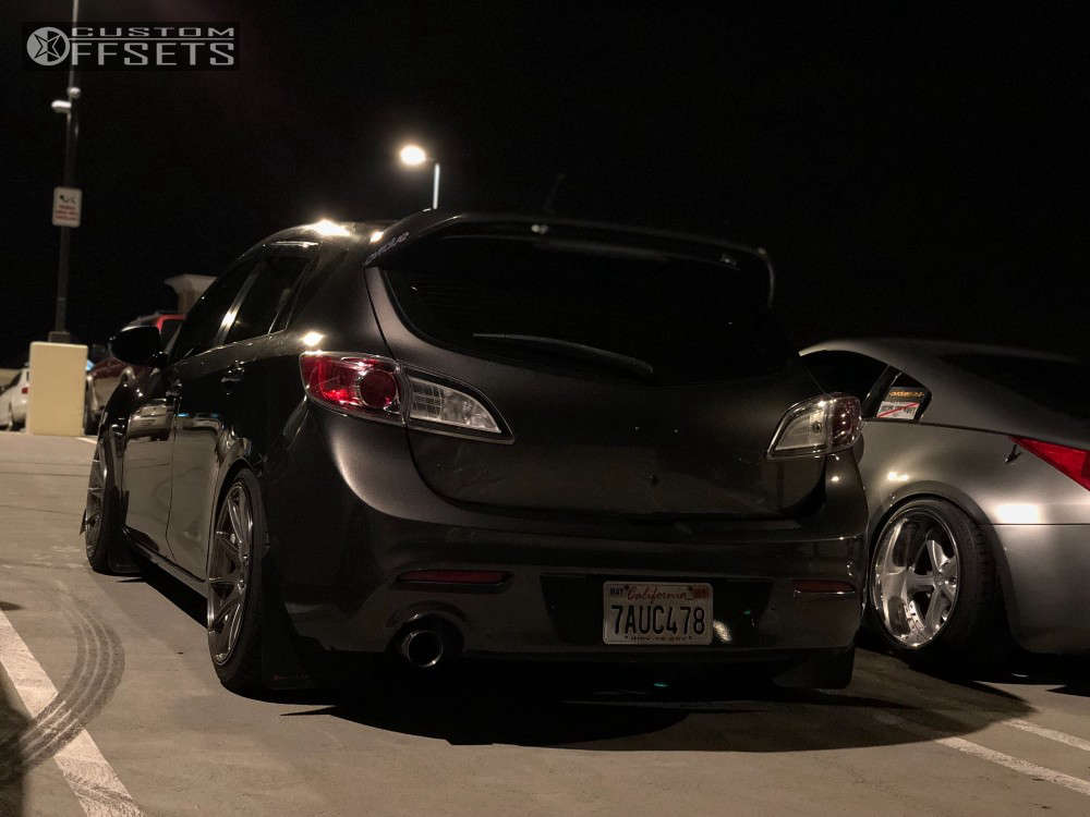 2013 Mazda 3 with 18x8.75 35 XXR 527 and 225/40R18 Falken Azenis