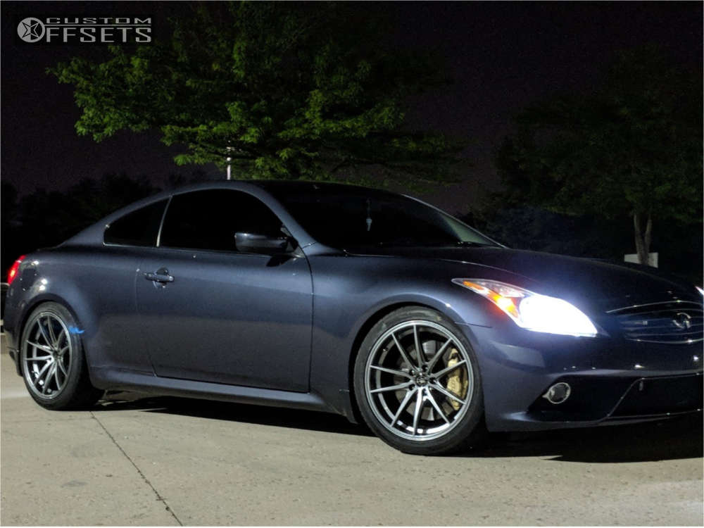 2009 Infiniti G37 Wheel Offset Nearly Flush Coilovers 393718 Custom