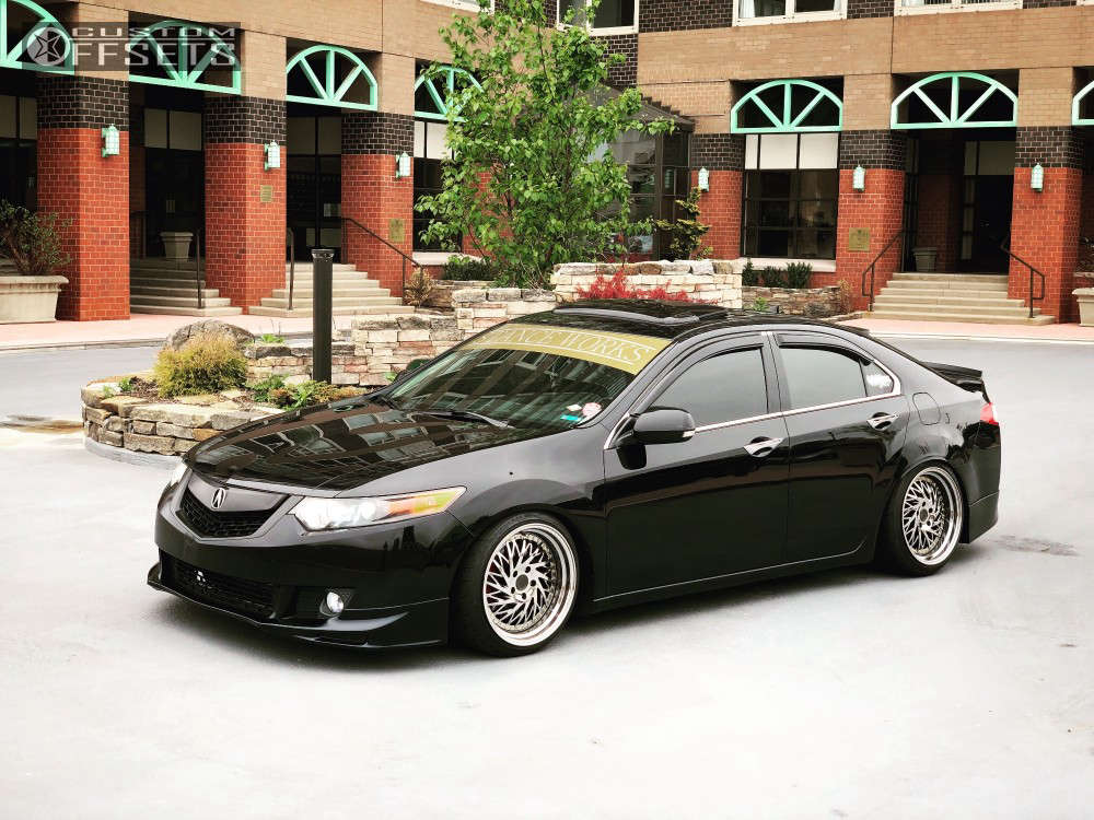 09 Acura Tsx With 18x9 5 22 Aodhan Ds03 And 215 40r18 Firestone Indy 500 And Lowering Springs Custom Offsets