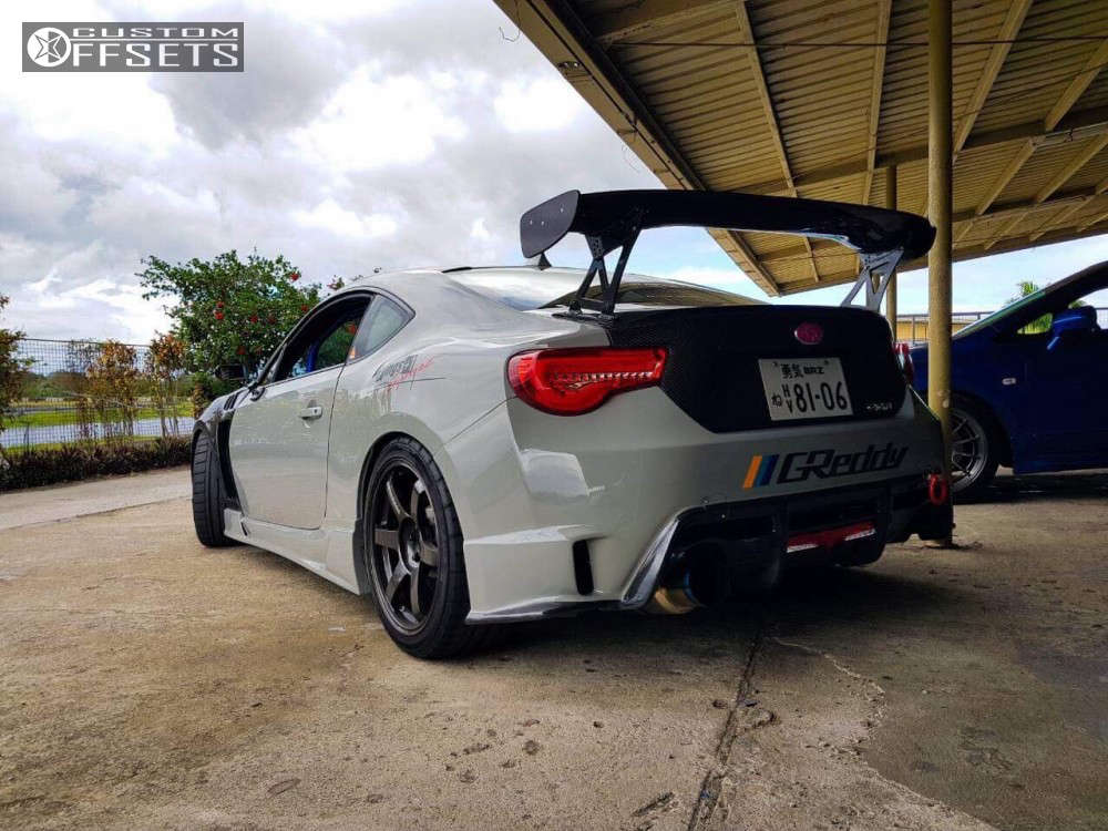 2015 Subaru BRZ with 18x9.5 44 Volk Te37 and 265/35R18 GT Radial