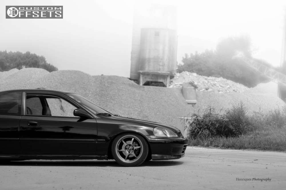 1998 Honda Civic Wheel Offset Nearly Flush Coilovers  400099 