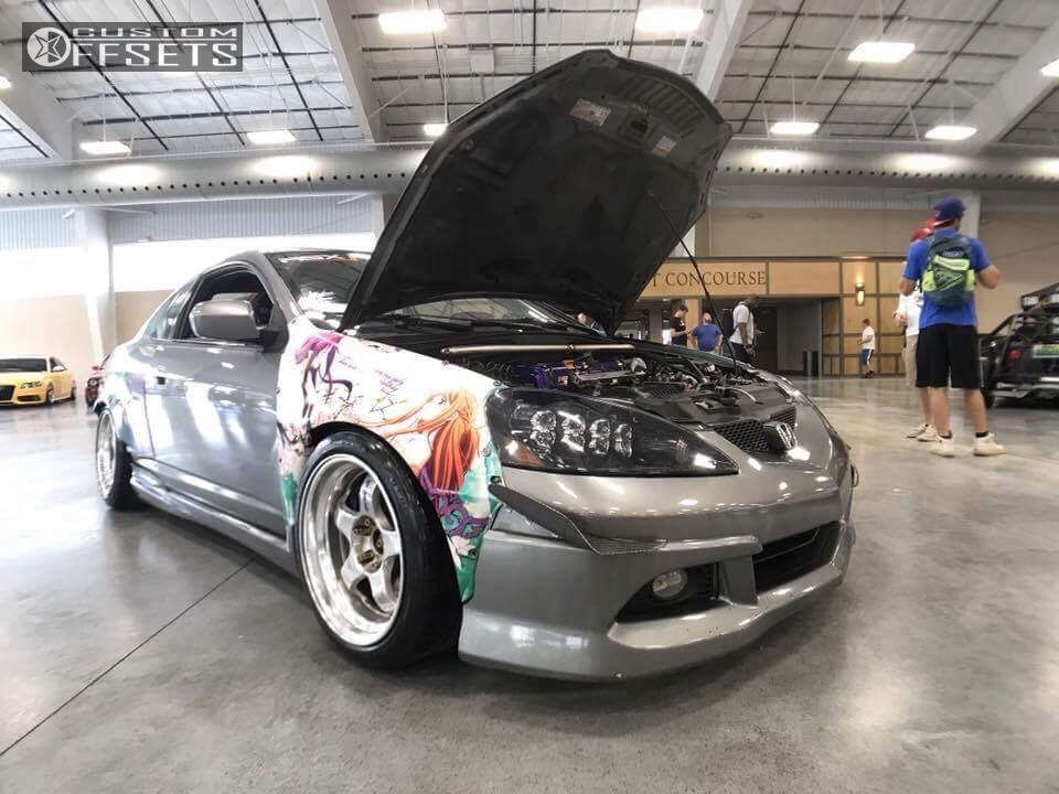 2005 Acura RSX with 17x10 20 Work Meister S12p and 245 40R17 Federal 595 Rs- r and Coilovers