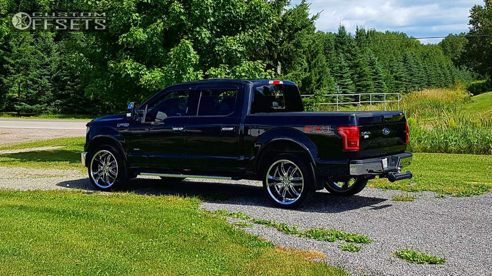 2015 Ford F-150 with 24x10 35 Diablo Razor and 305/35R24 Falken Ziex ...