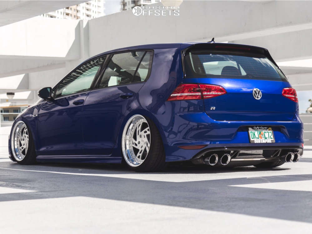 2016 Volkswagen Golf R with 18x10 28 WatercooledIND CR1 and 225/35R18 ...