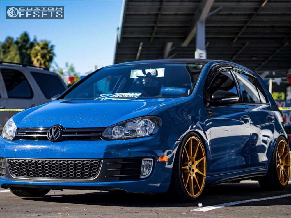2012 Volkswagen GTI with 19x8.5 35 Alzor and 235/45R19 Hankook