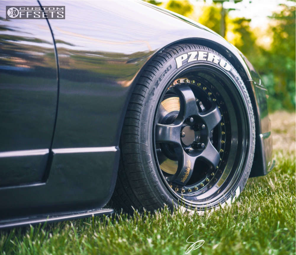 1990 Nissan 300ZX with 18x9 22 Work Meister S1 3p and 245