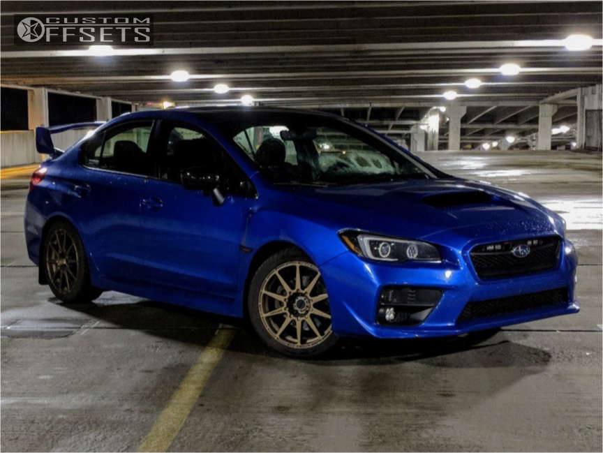 2017 Subaru WRX with 18x8 42 Method Mr501 and 245/40R18 Cooper