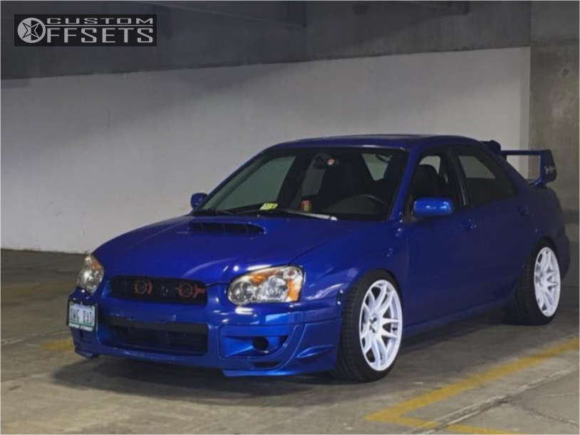 2004 Subaru WRX with 18x9.5 22 ESR Sr08 and 235/40R18 Nankang NS-25 and ...