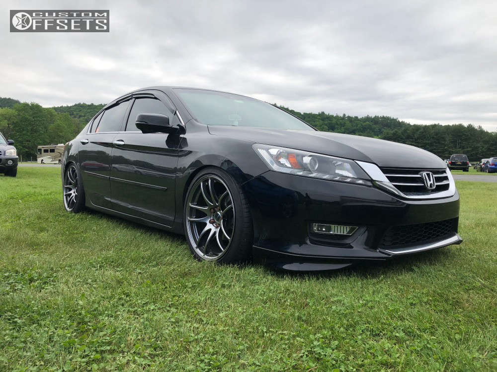 2013 Honda Accord with 19x9.5 38 Work Emotion Cr Kiwami and 245 