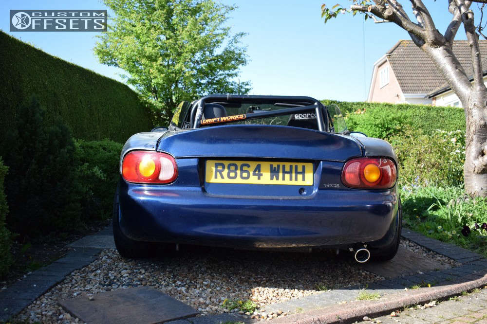 1999 Mazda MX-5 Miata with 15x8 5 Work Emotion Cr Kiwami and 195