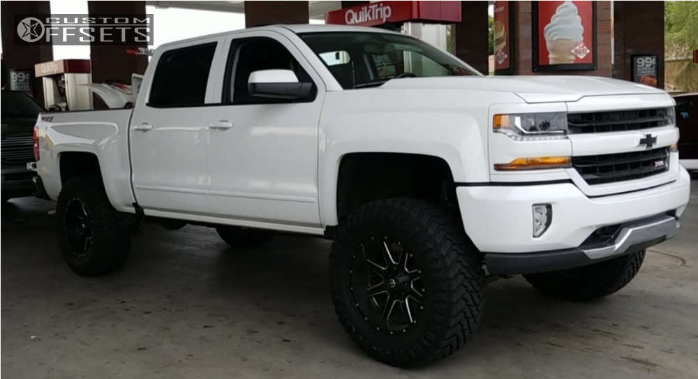 2016 Chevrolet Silverado 1500 with 20x10 24 Fuel Maverick and 37/13