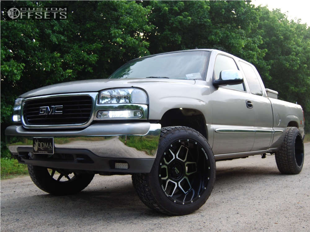 Makiページ 2002 GMC Sierra 1500 with 22x12 -44 Moto Metal Mo981 and 285