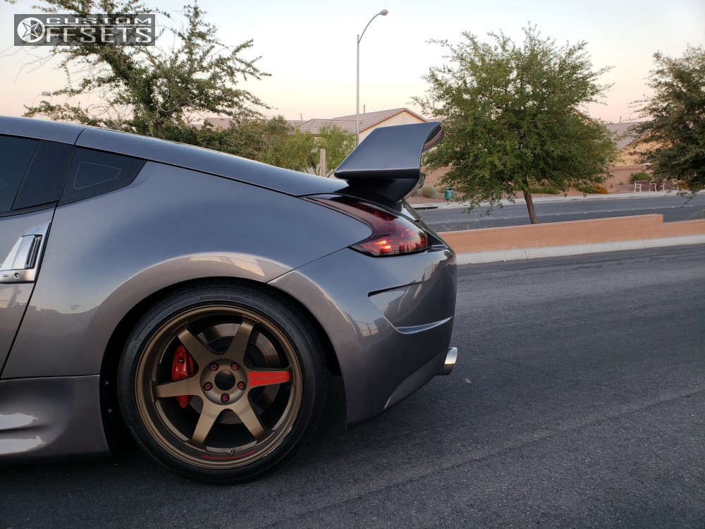 2016 Nissan 370Z with 19x9.5 22 Varrstoen Es2 and 245/40R19 Bridgestone ...