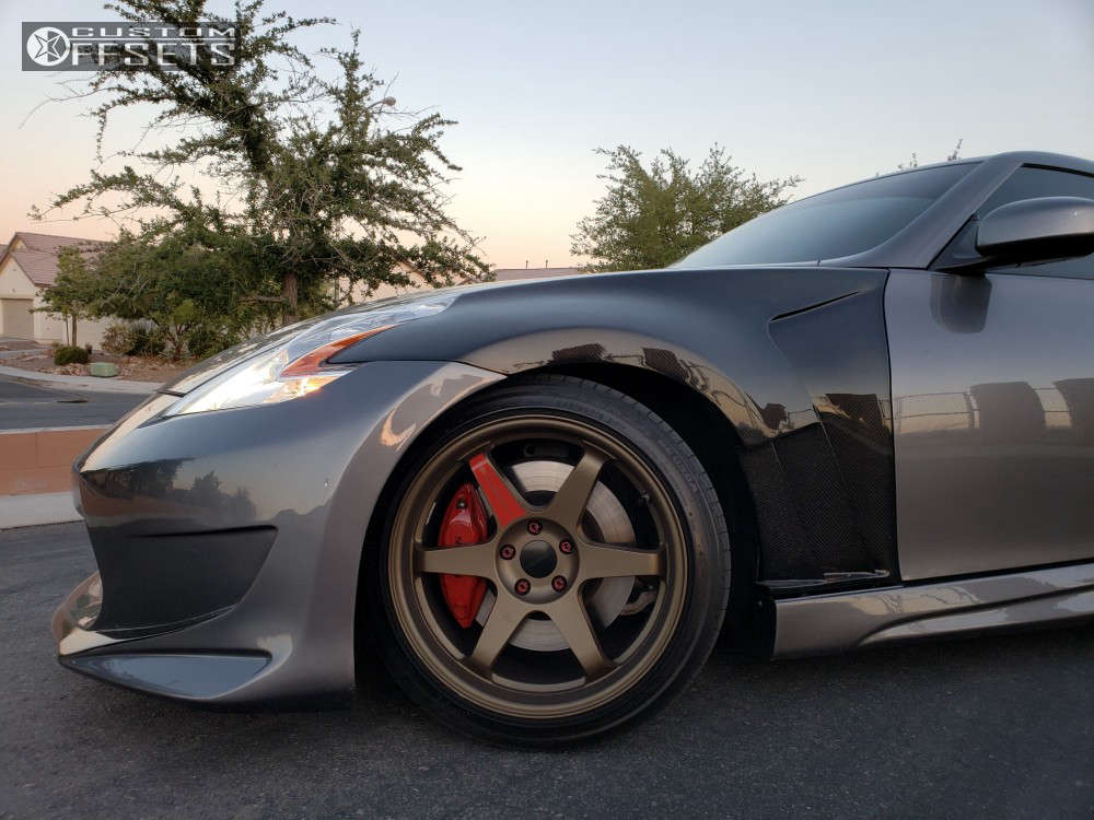 2016 Nissan 370Z with 19x9.5 22 Varrstoen Es2 and 245/40R19 Bridgestone ...