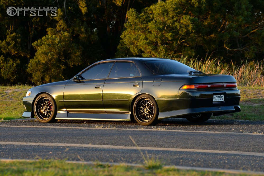 1993 Toyota Chaser with 18x8 45 Kraze Mesh and 225/40R18 Goodyear