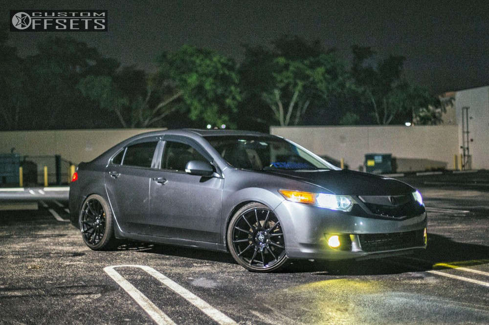 09 Acura Tsx With x9 5 35 Mrr Gf6 And 255 35r Landsail Ls5 And Coilovers Custom Offsets