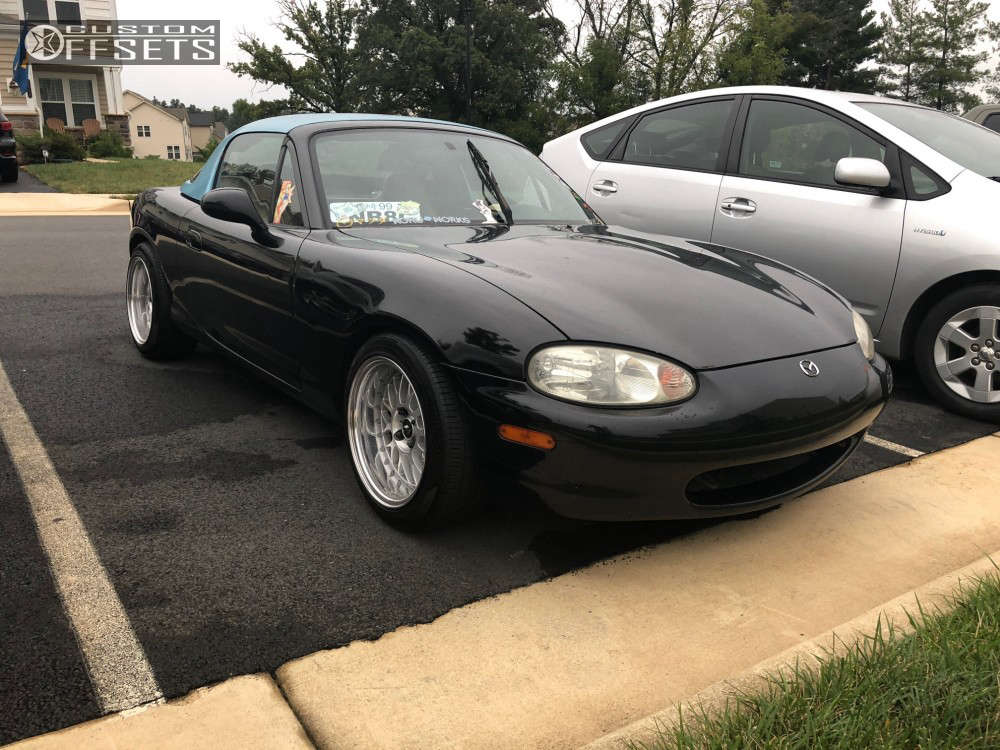 1999 Mazda MX-5 Miata with 15x8 42 Work VS XX and 195/50R15