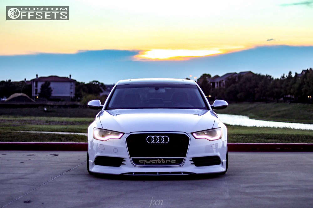 2014 Audi A6 Quattro with 20x10 35 Rotiform Blq and 255/35R20 Riken ...