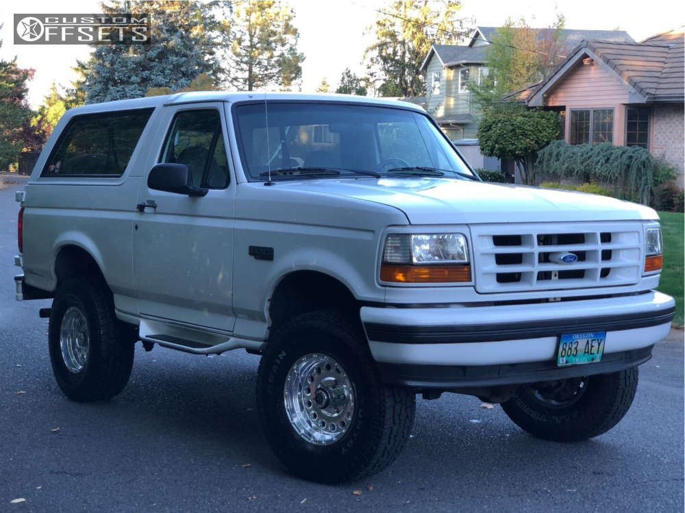 1994 Ford Bronco with 16x8 20 Raceline Rockcrusher and 295/75R16 Back