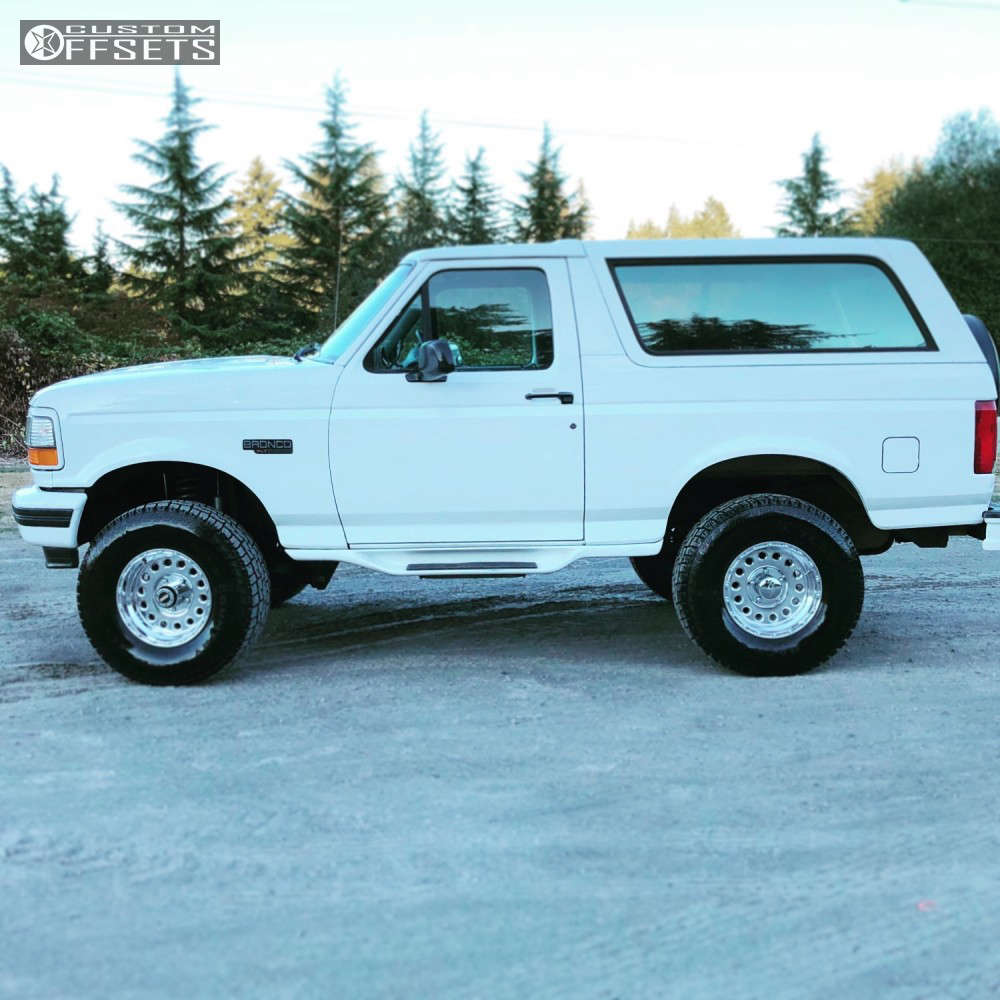 1994 Ford Bronco with 16x8 20 Raceline Rockcrusher and 295/75R16 Back