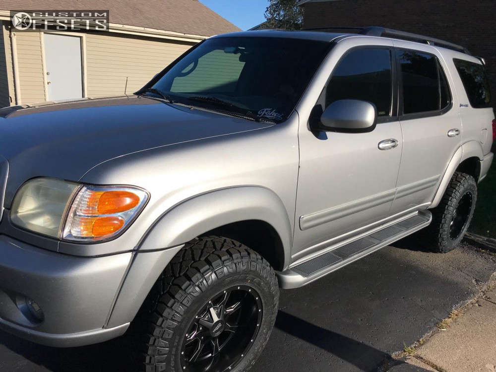 2002 Toyota Sequoia with 18x10 -24 Moto Metal Mo970 and 285/65R18 Nitto ...