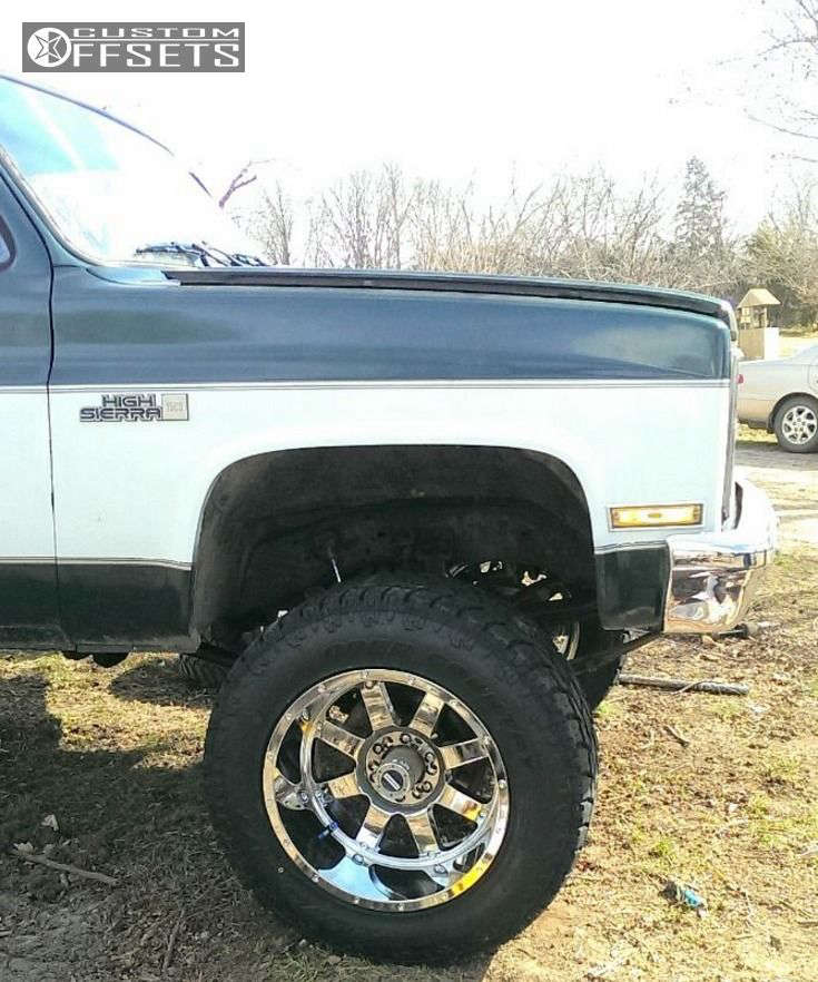 1985 Chevrolet K10 Wheel Offset HellaFlush Suspension Lift 8" 48456 Custom Offsets