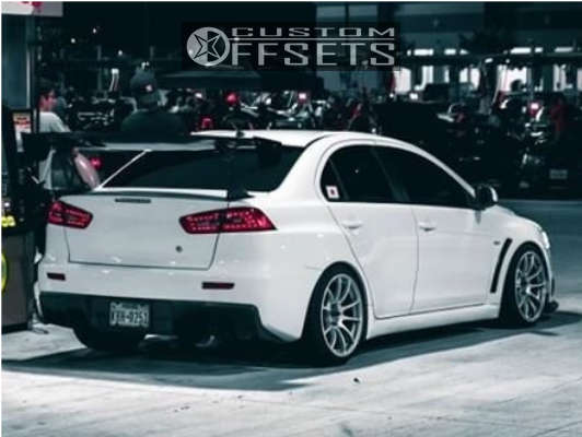 2008 Mitsubishi Lancer with 18x10.5 20 Miro Type 563 and 255/35R18