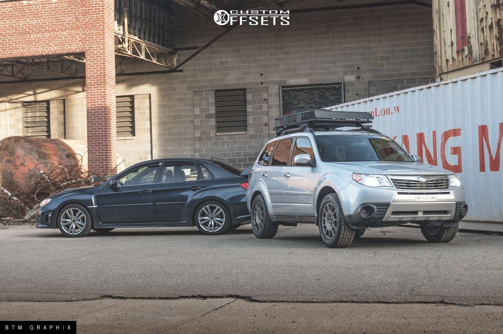 2010 Subaru Forester with 17x7.5 48 Sparco Terra and 235/60R17 Cooper ...