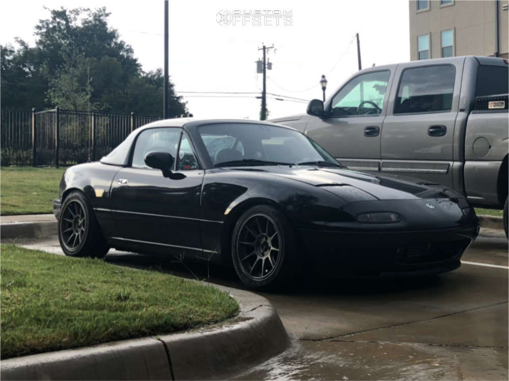 1994 Mazda MX-5 Miata with 15x8 20 Ambit Rt8 and 205/50R15 Dunlop