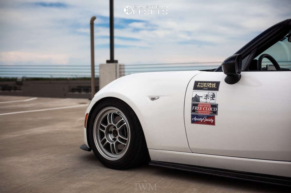2016 Mazda MX-5 Miata with 16x8 38 Enkei RPF1 and 205/50R16 Toyo