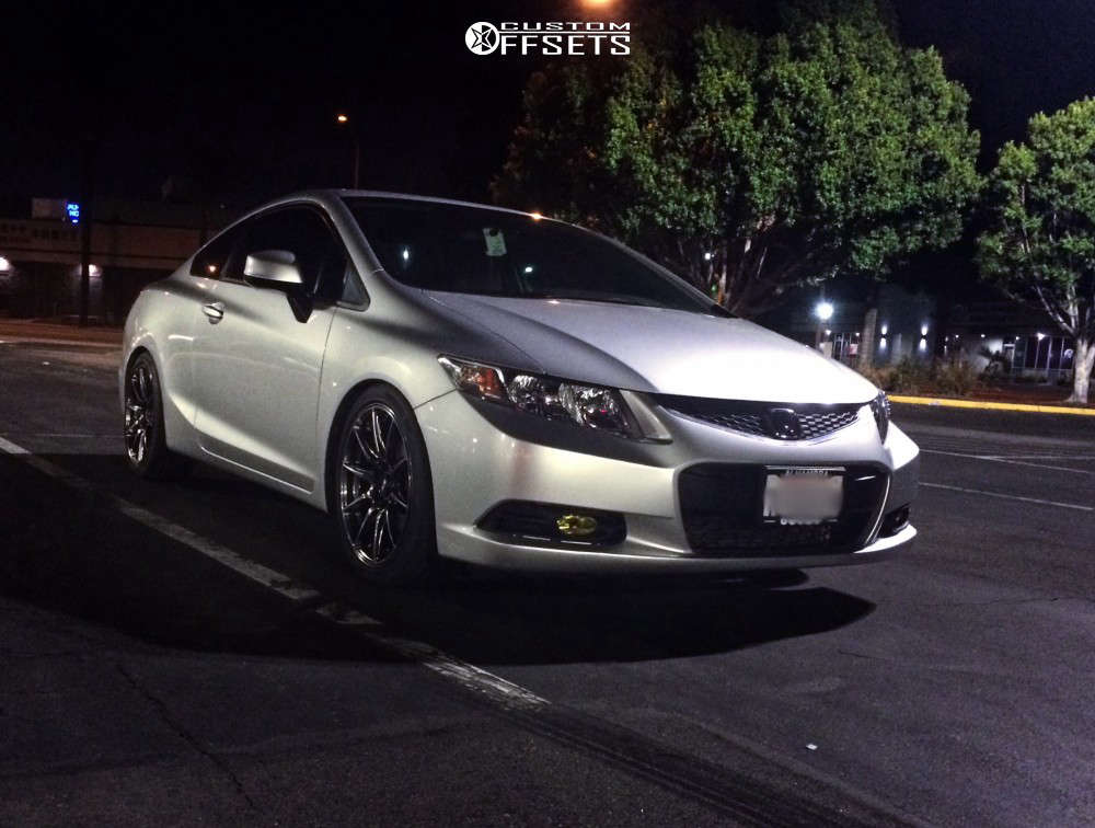 2013 Honda Civic with 18x8.75 35 XXR 527 and 225/40R18 Goodyear Eagle