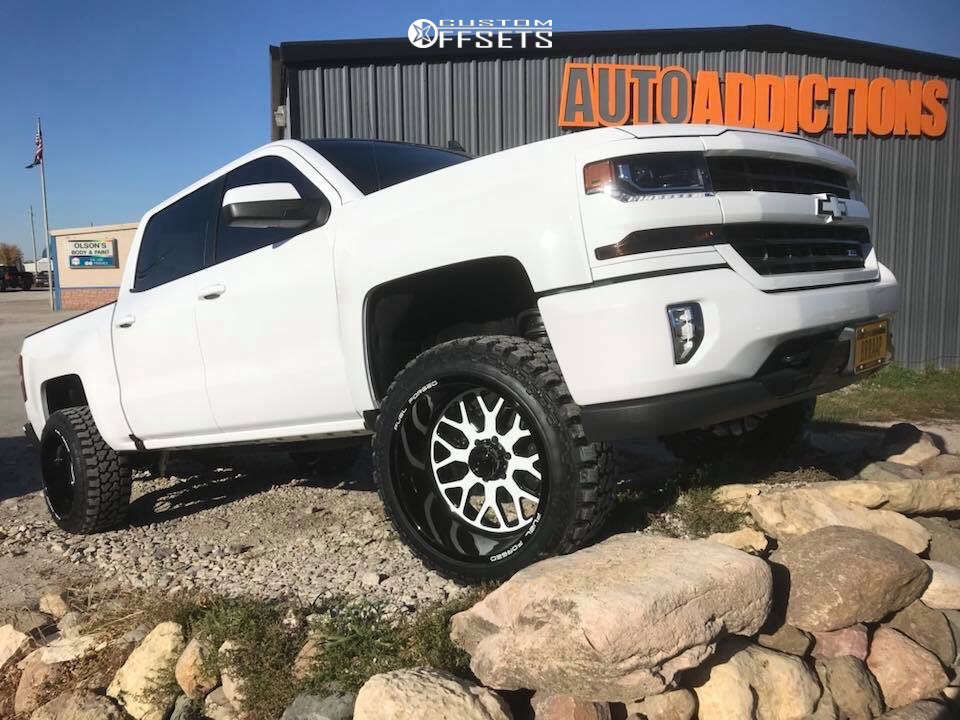 2018 Chevrolet Silverado 1500 with 22x12 -51 Fuel Forged Ff19 and 33/12 ...
