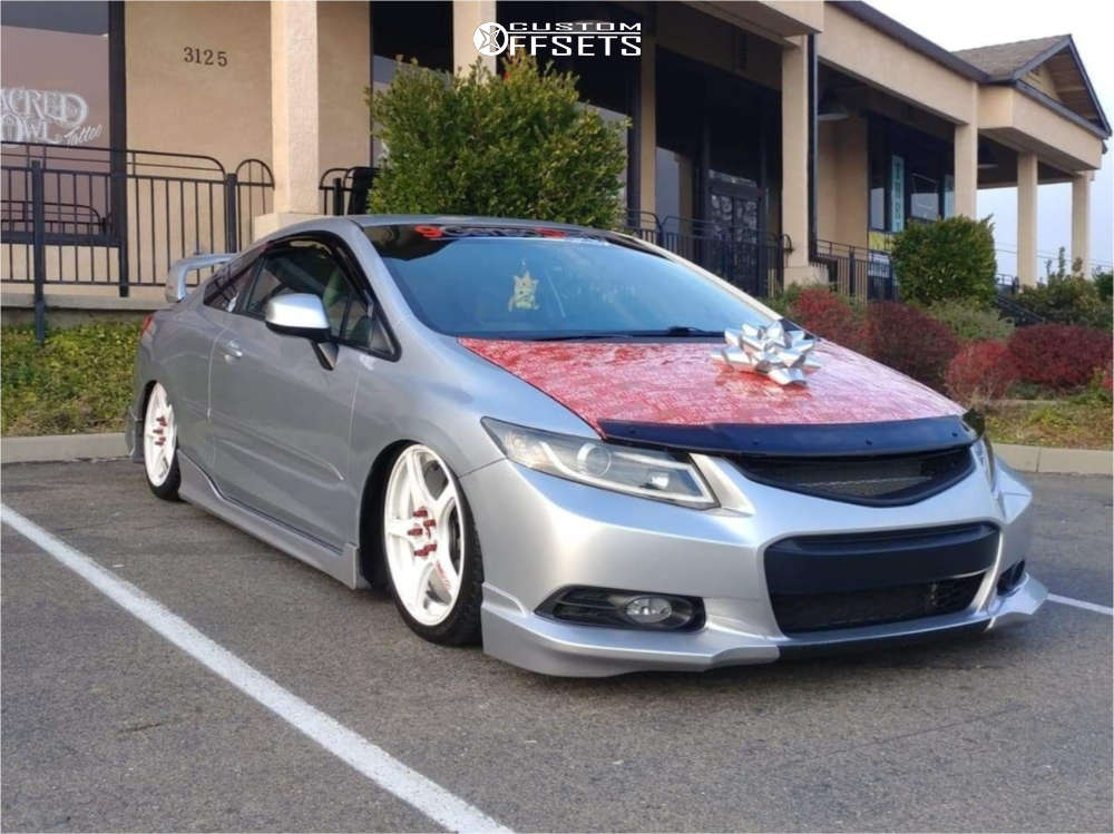 2012 Honda Civic with 18x7 42 Enkei Rp03 and 225/40R18 Michelin Pilot ...