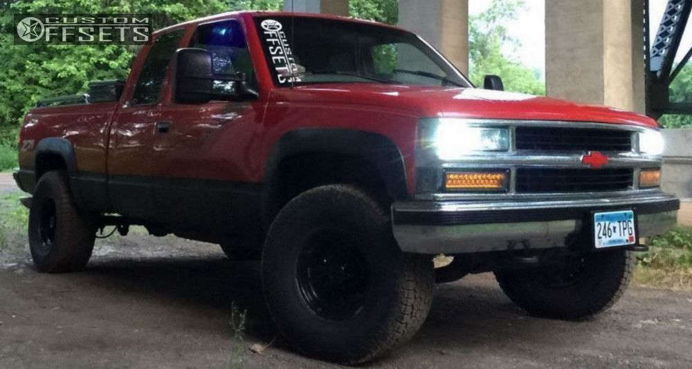 1998 Chevrolet K1500 with 15x10 -43 American Racing Baja and 33/12.5R15 ...